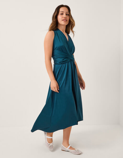 Tia Twist Prom Dress, Teal (TEAL), large