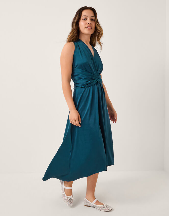 Tia Twist Prom Dress, Teal (TEAL), large