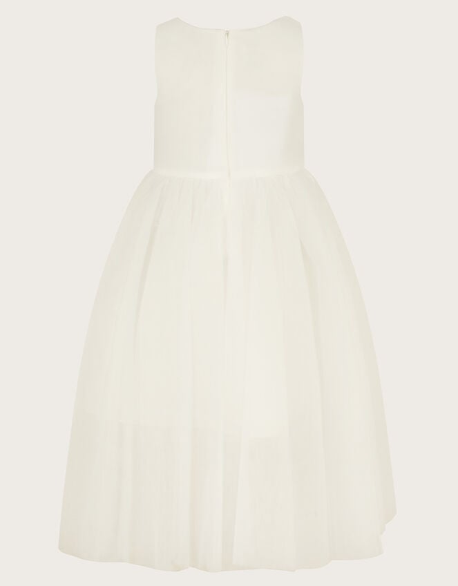 Cheryl 3D Flower Scuba Dress, Ivory (IVORY), large