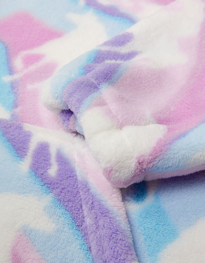 Super-Soft Unicorn Marble Oversized Nightwear Hoodie, Blue (AQUA), large