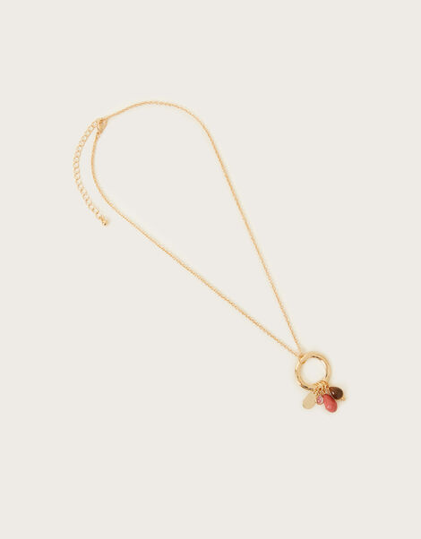 Multi Colour Bead Pendant Necklace, , large