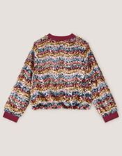 Sequin Bomber Jacket, Multi (MULTI), large