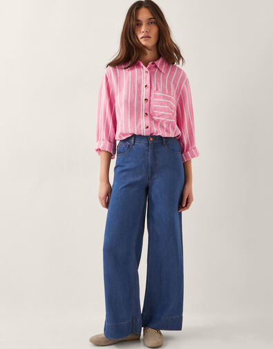 Heidi Slouchy Wide Leg Jeans, Blue (DENIM BLUE), large