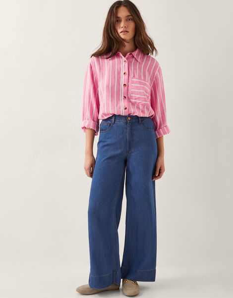 Heidi Slouchy Wide Leg Jeans, Blue (DENIM BLUE), large