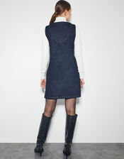 Pia Denim Pinafore Mini Dress, Blue (INDIGO), large
