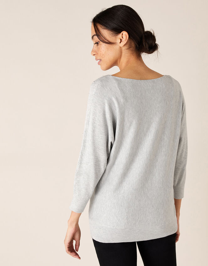 Pearl Dolman Jumper, Grey (GREY MARL), large