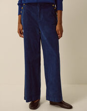 Lucy Corduroy Wide Leg Pants, Blue (COBALT), large