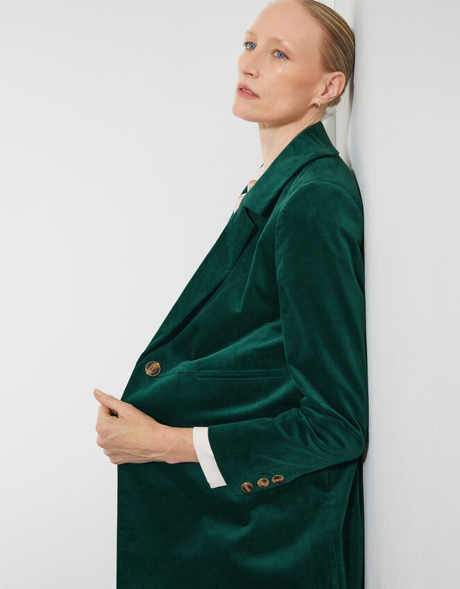 Amalia Velvet Coat, Teal (TEAL), large