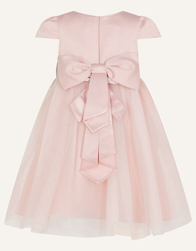 Baby Tulle Bow Bridesmaid Dress, Pink (PINK), large