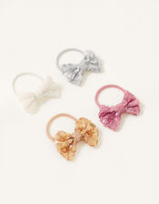 Sequin Bow Hairband Set, , large