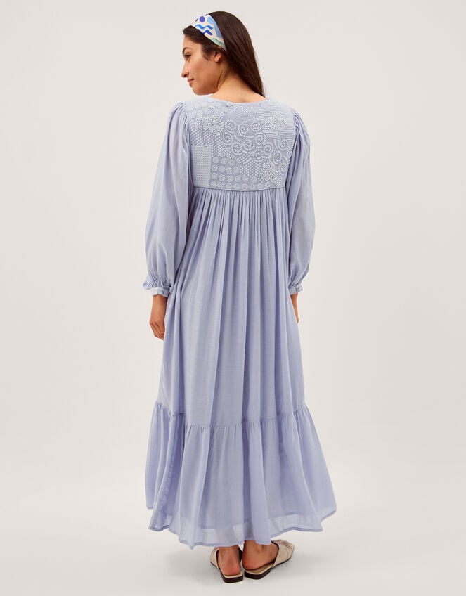 Maison Hotel Lilou Long Sleeve Embroidered Maxi Dress, LAVENDER, large