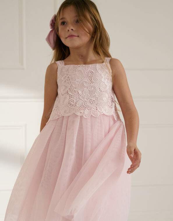 Anna Lace Bodice Maxi Dress, Pink (PALE PINK), large