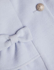 Baby Bow Skirted Hem Coat with Faux Fur Collar, Blue (PALE BLUE), large