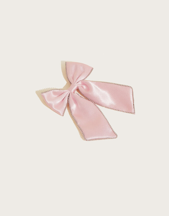 Sparkle Trim Bow Clip, , large