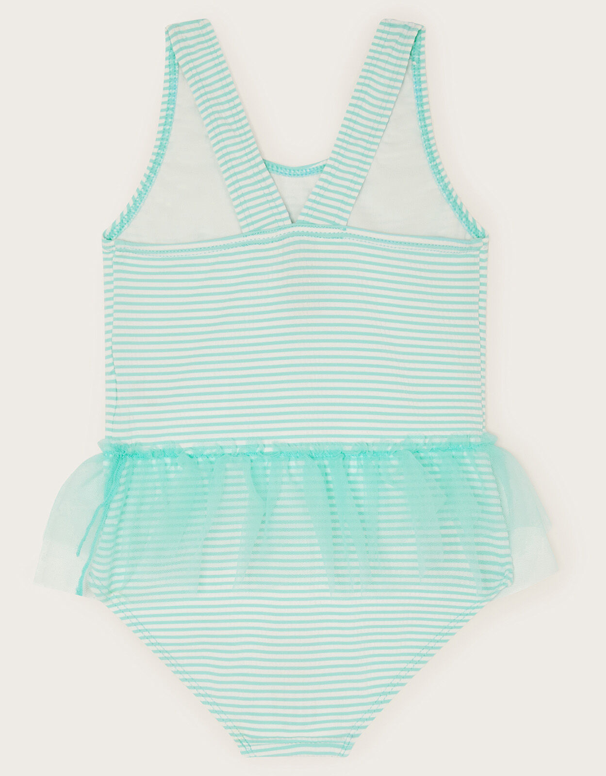 Baby Seersucker Stripe Tutu Swimsuit Green