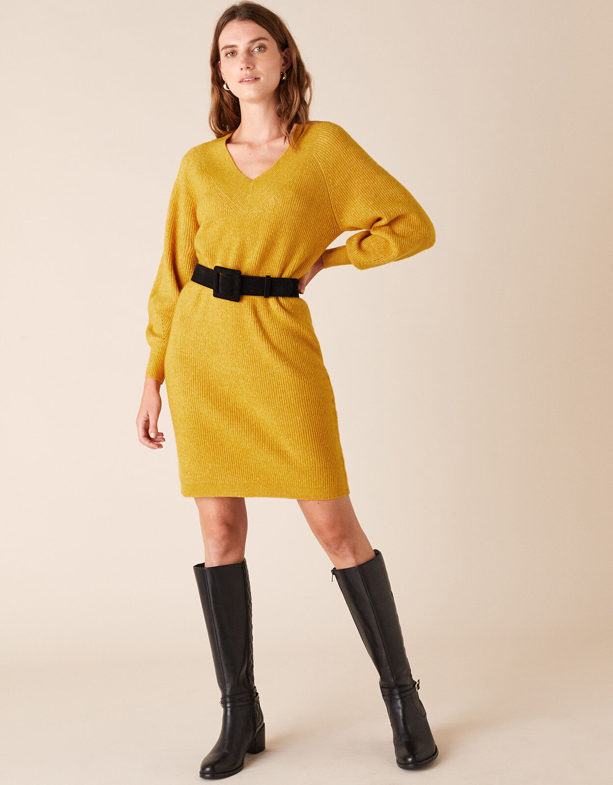 Mustard 2025 knit dress