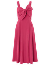 Alexa Bow Fit and Flare Dress, Pink (PINK), large