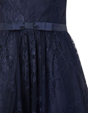 Lace One-Shoulder Prom Dress, Blue (NAVY), large