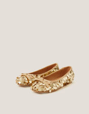Sequin Ballet Flats, Gold (GOLD), large