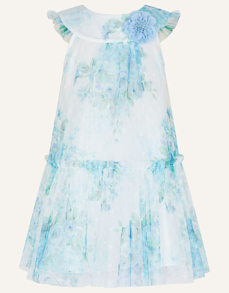 Baby Heidi Floral Print Dress Blue, Blue (BLUE), large