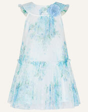 Baby Heidi Floral Print Dress, Blue (BLUE), large