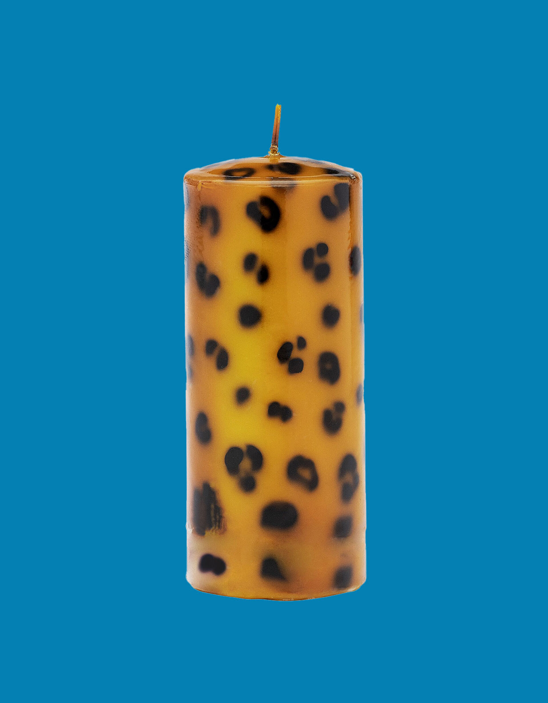 Anna and Nina Large Leopard Pillar Candle, , large