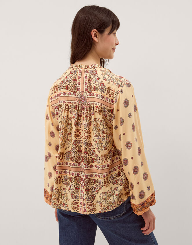 Ines Floral Print Blouse, Natural (STONE), large