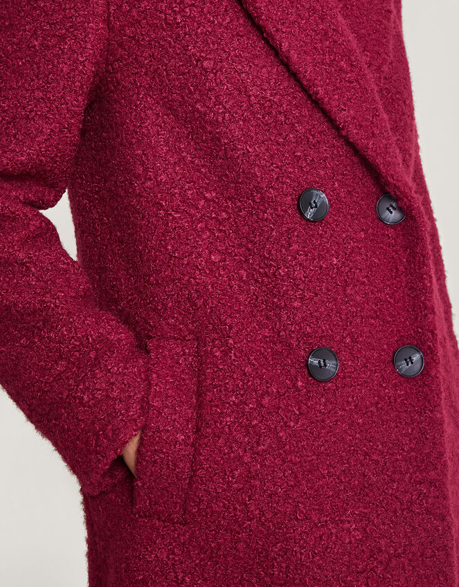 Bobbie Boucle Coat, Red (BERRY), large