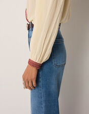 Maison Hotel Charlotte Embroidered Blouse, White (WHITE), large