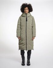 Rino & Pelle Keila Reversible Long Puffer Coat, White (OFF WHITE), large