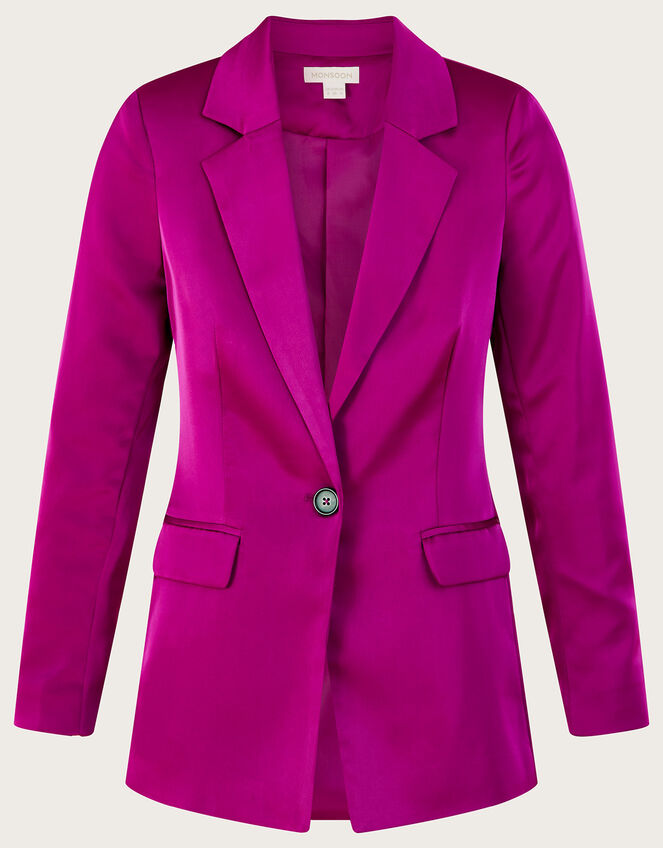 Sophie Satin Blazer Jacket Pink