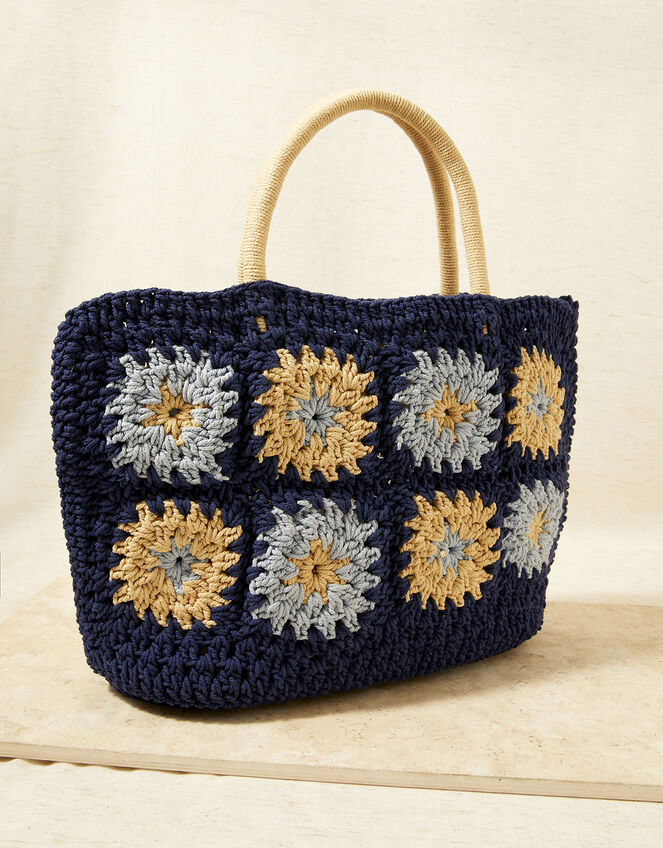 Circle Crochet Shopper Bag, , large