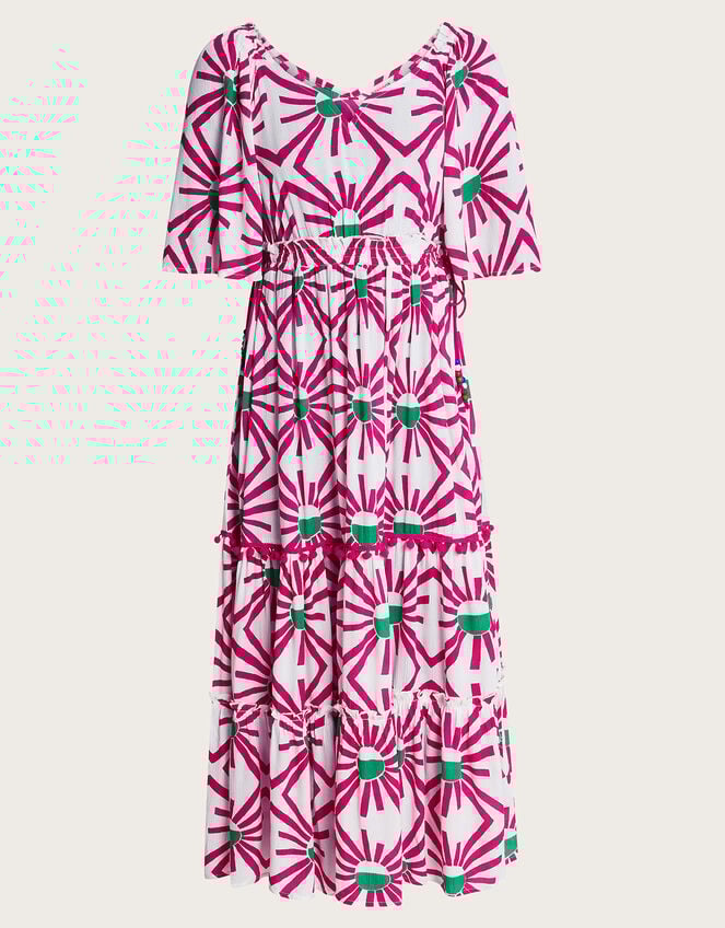 Zamora Geometric Sun Dress, Pink (PINK), large