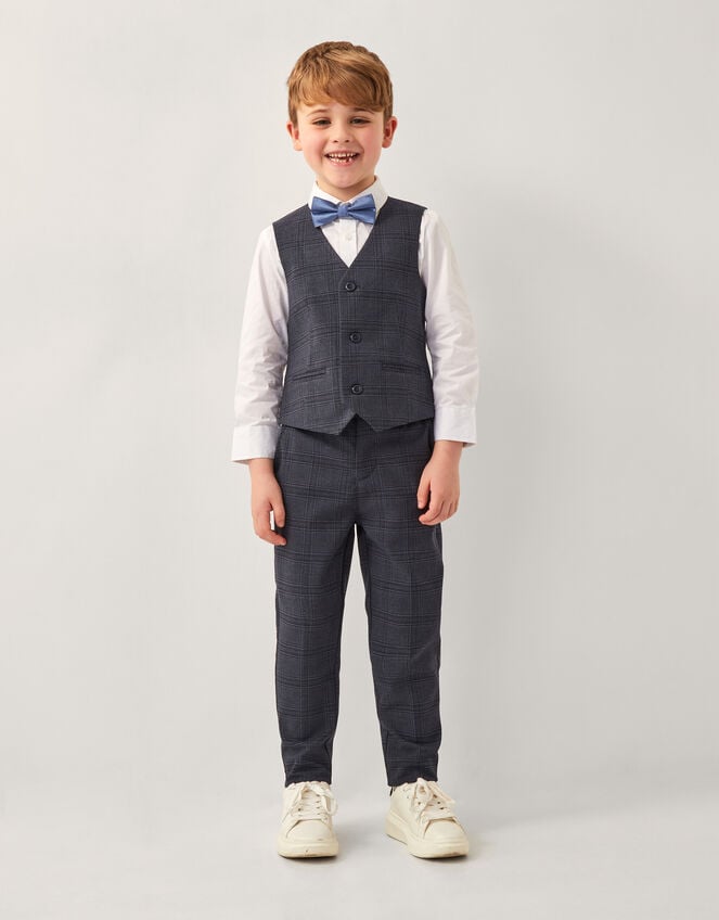 Four-Piece Check Suit, Grey (CHARCOAL), large