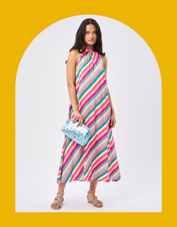 Petite Mendigote Stripe Midi Dress, Multi (MULTI), large