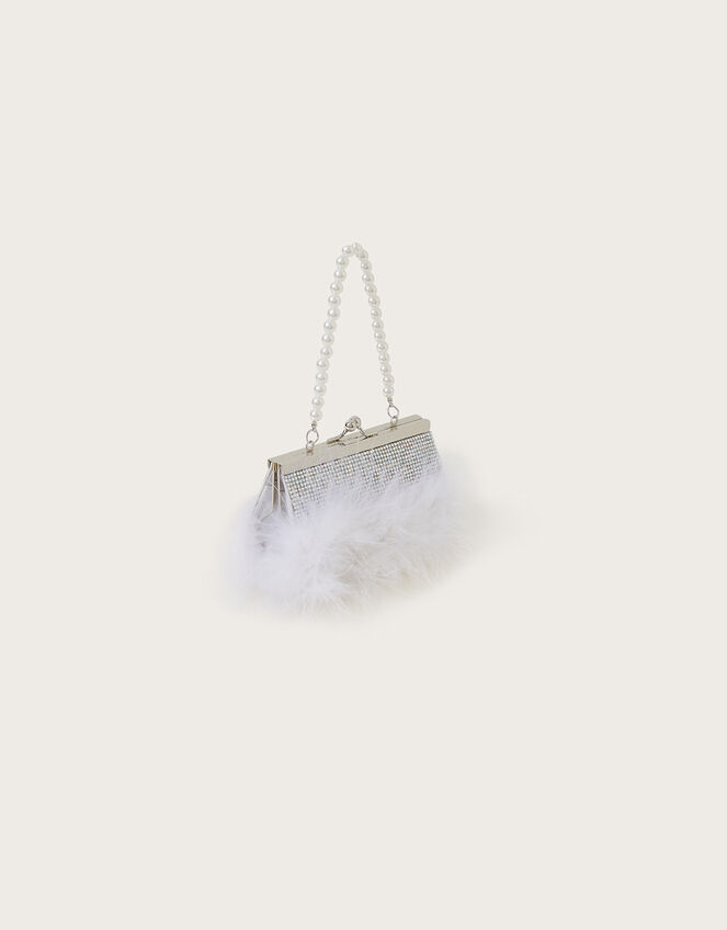 Dazzle Fluffy Frame Bag and Hair Clips Set, , large
