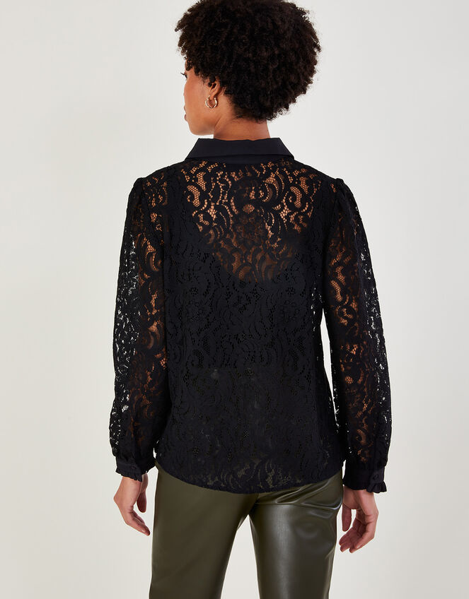 Logan Lace Blouse, Black (BLACK), large