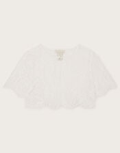Lola Lace Bridesmaid Shrug, Ivory (IVORY), large