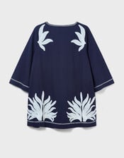 East Mella Hand-Appliqu&eacute; Tunic, Blue (NAVY), large
