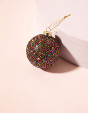 Multicolour Glass Christmas Bauble, , large