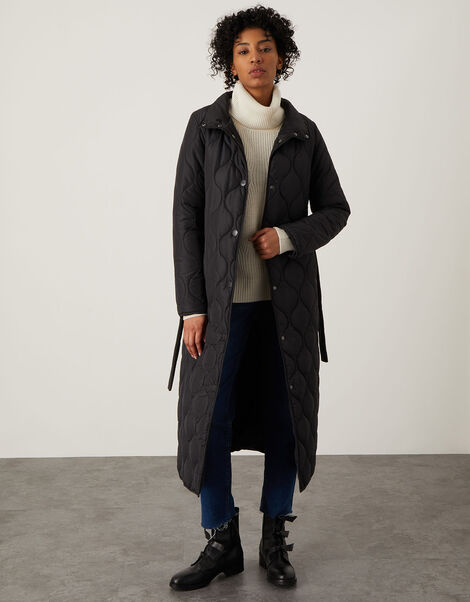 Orla Padded Coat in Recycled Polyester, Black (BLACK), large