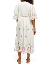 Scotch and Soda Broderie Maxi Dress, White (WHITE), large