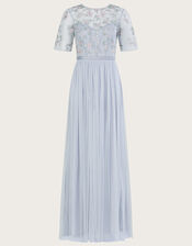 Harri Embellished Maxi Dress, Silver (SILVER), large
