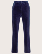 Blake Velvet Kick Flare Trousers, Blue (MIDNIGHT), large