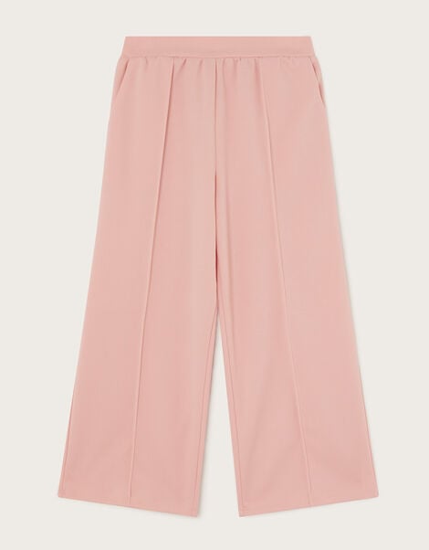Ponte Pintuck Wide Leg Trousers, Pink (PINK), large