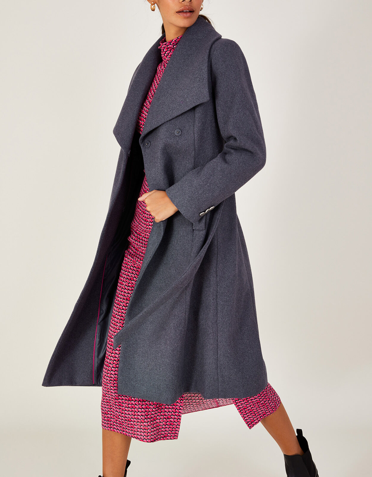 Belted robe coat shop