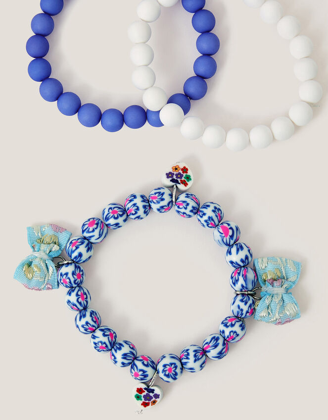 3-Pack Mix Charm Bead Bracelets, , large
