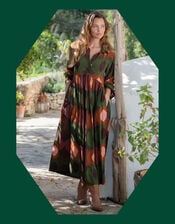 Lyrical Sisters Lola Bubble Print Maxi Dress, Multi (MULTI), large