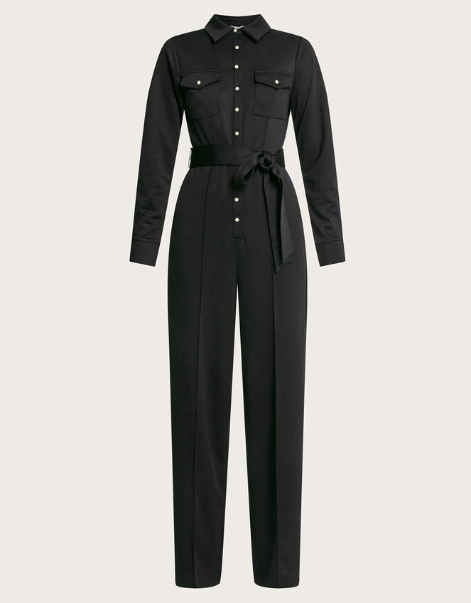 Penny Ponte Jumpsuit, Black (BLACK), large