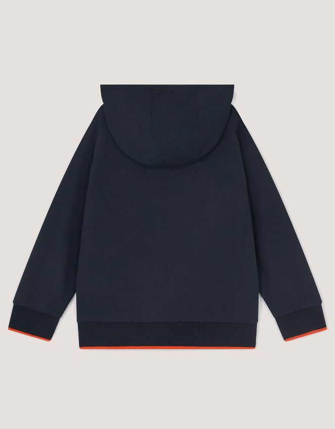 Glow in the Dark Space Graphic Hoodie, Blue (NAVY), large